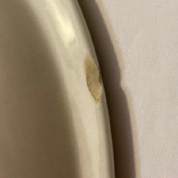 OVAL Ashtray pink and black ombré gold speck mid century - Picture 2 of 6